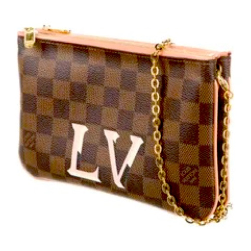 Louis Vuitton Damier Ebene  Double Zip Pochette